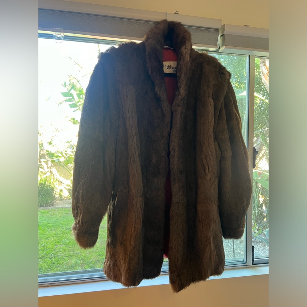 Brown Rabbit Fur Coat